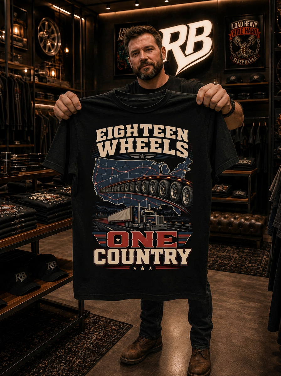 Eighteen Wheels One Country - Tee Front
