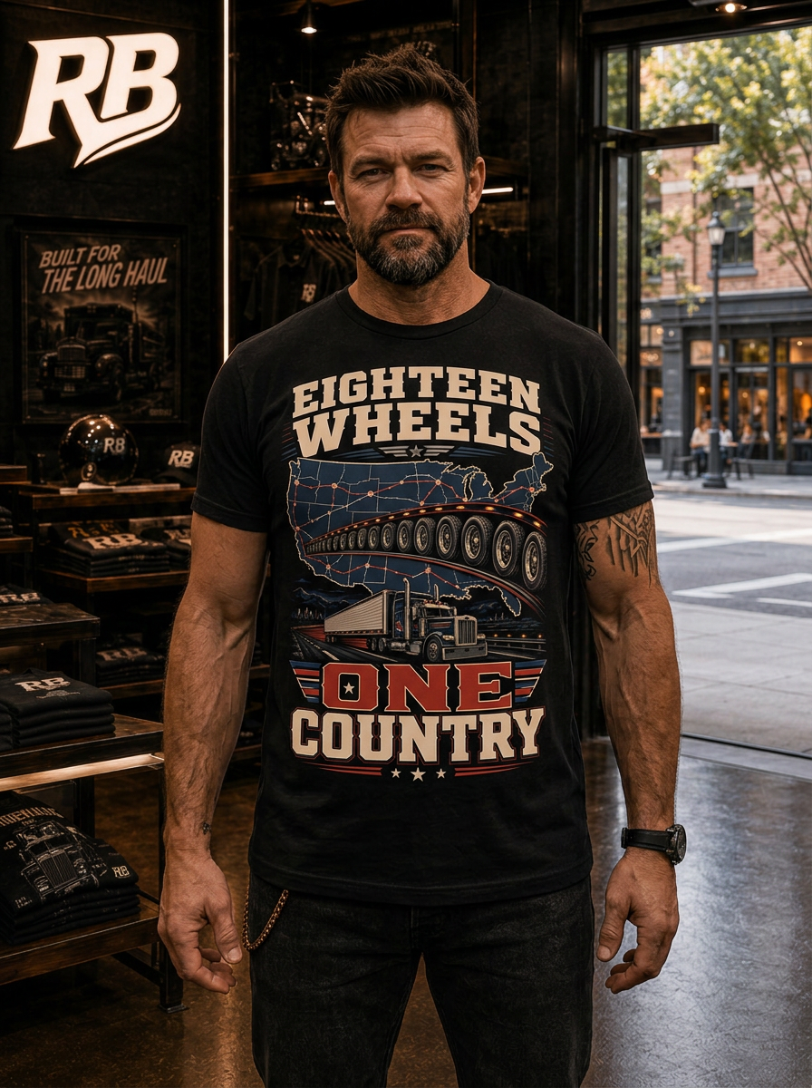 Eighteen Wheels One Country - Tee Front