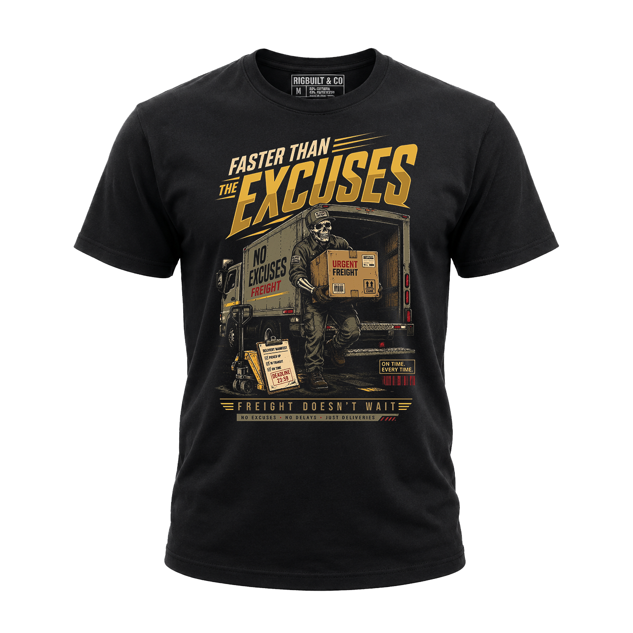 Faster Than The Excuses – Tee Front