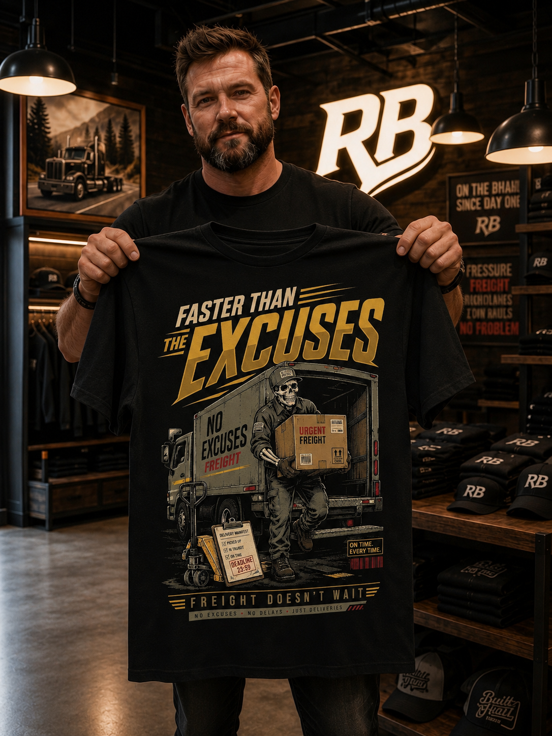 Faster Than The Excuses – Tee Front