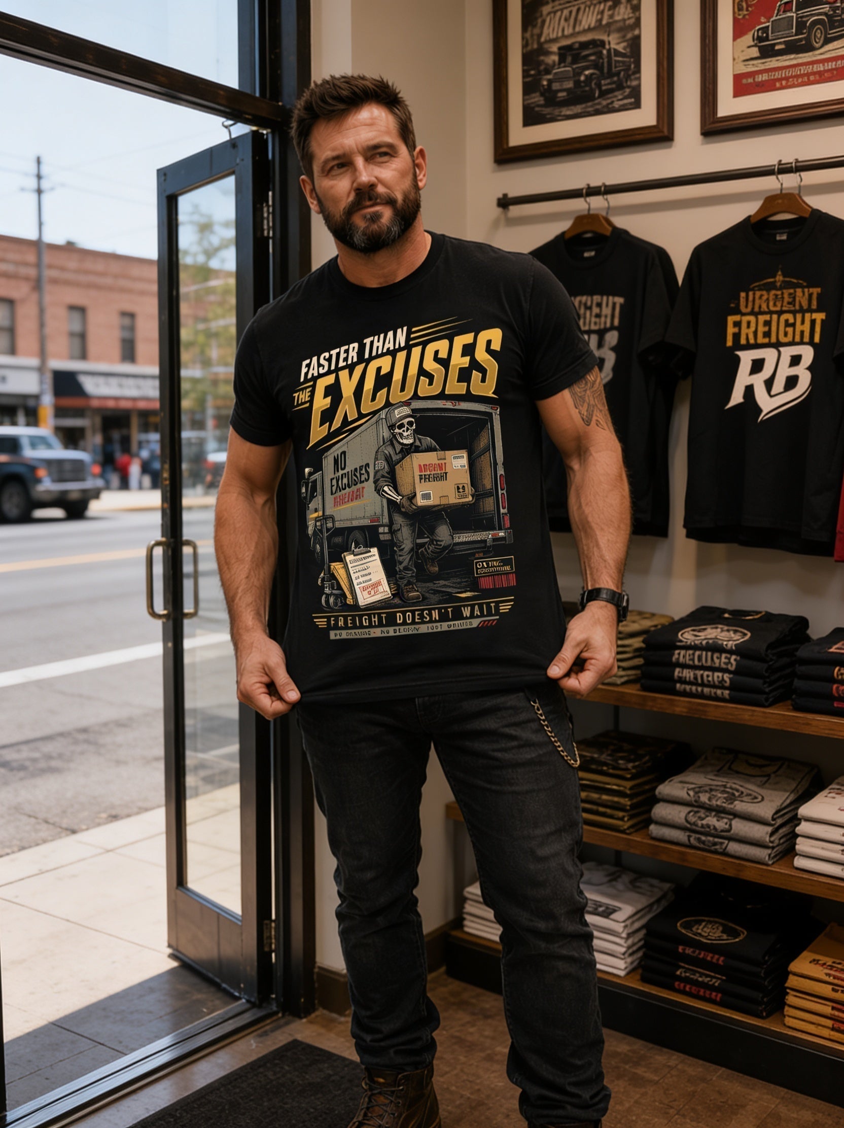 Faster Than The Excuses – Tee Front