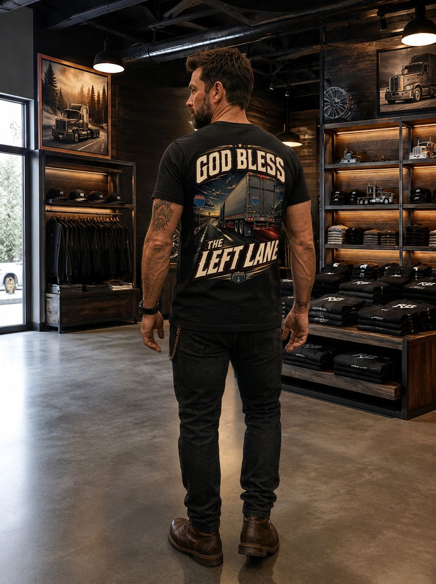 God Bless The Left Lane - Tee Back