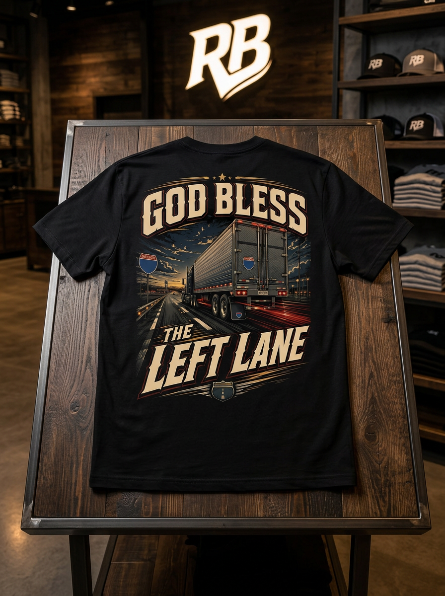 God Bless The Left Lane - Tee Back