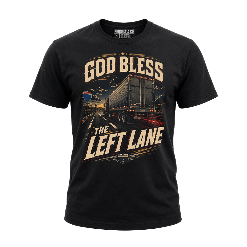 God Bless The Left Lane - Tee Front