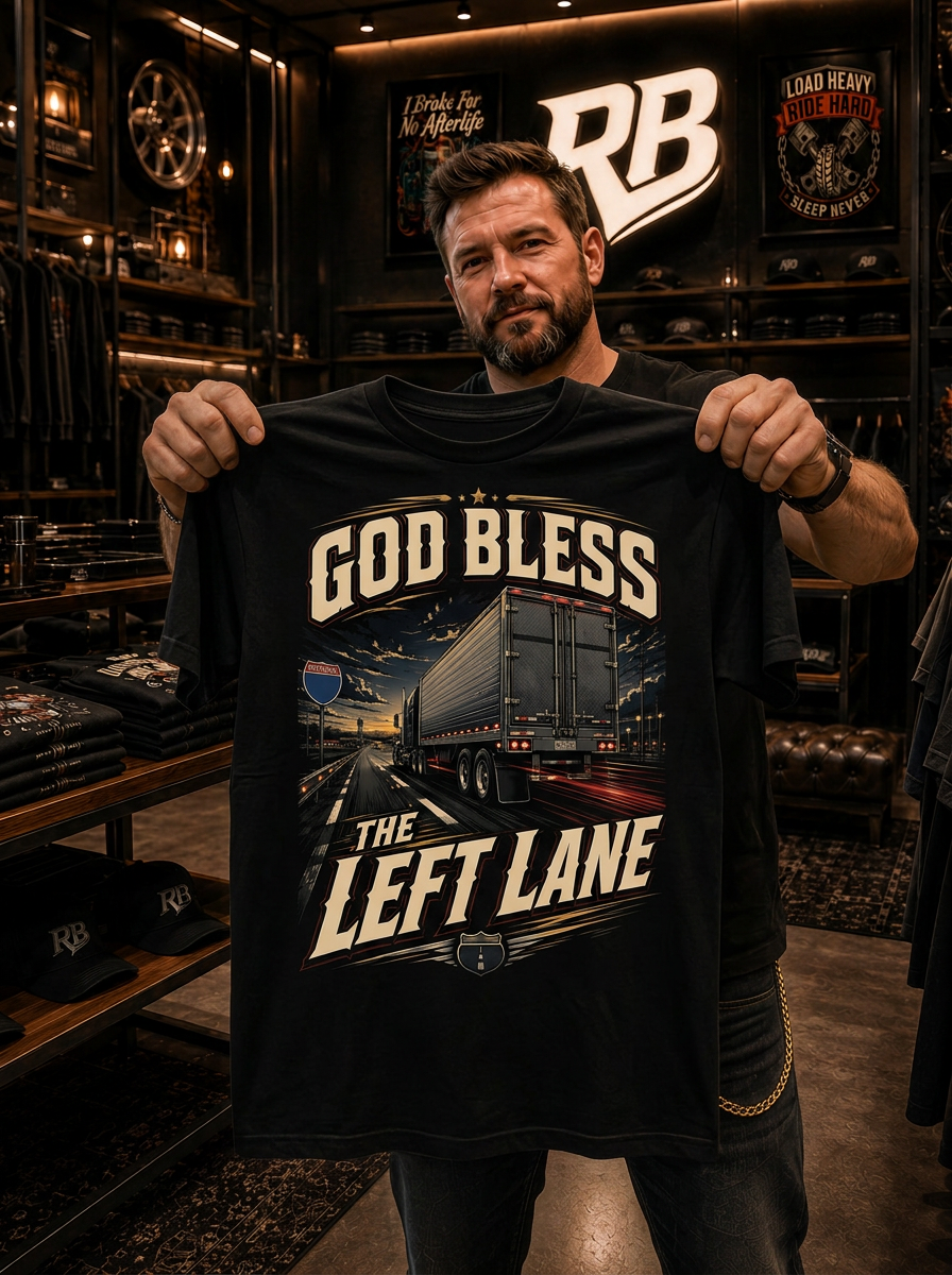 God Bless The Left Lane - Tee Front