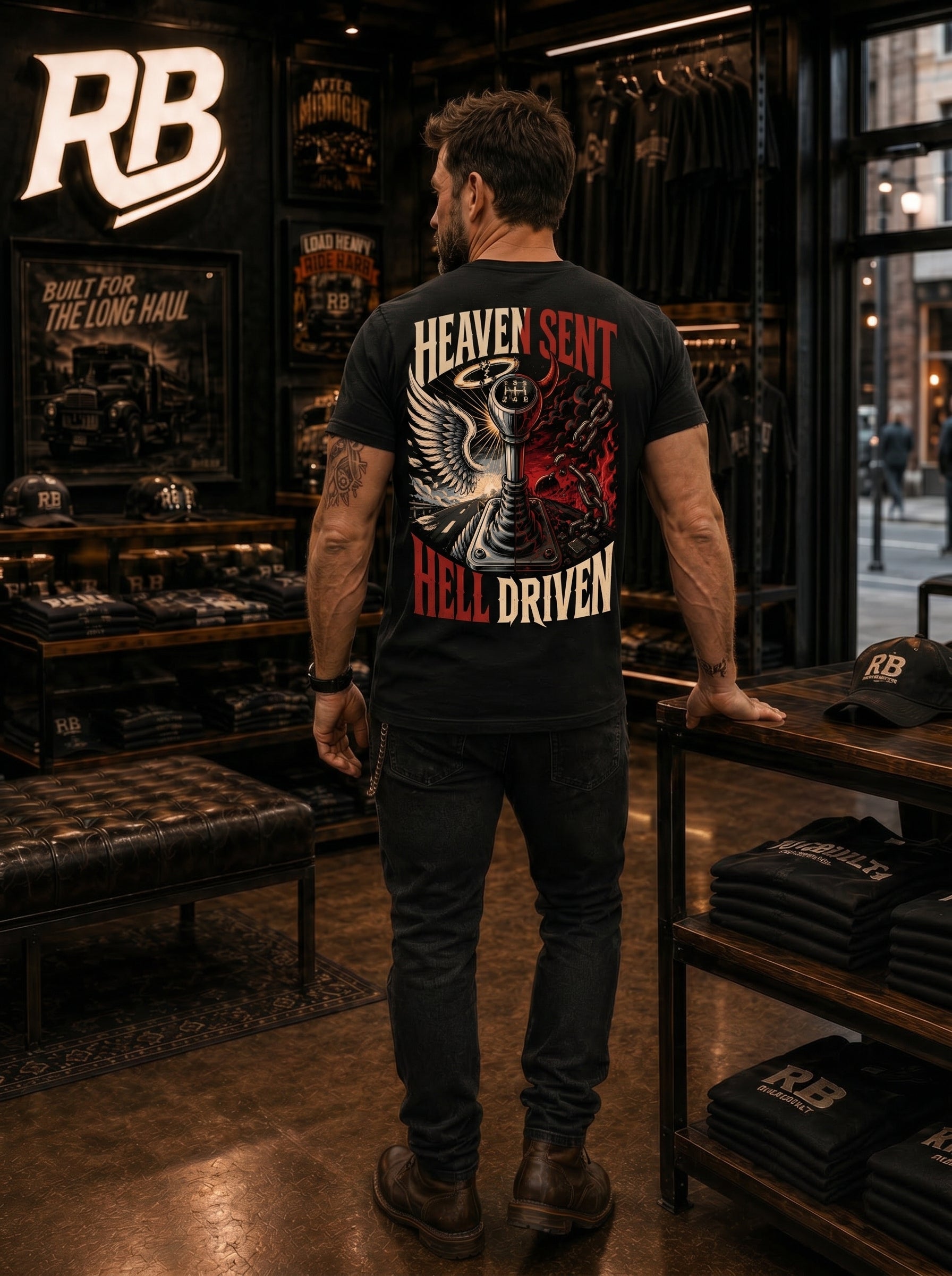 Heaven Sent Hell Driven - Tee Back