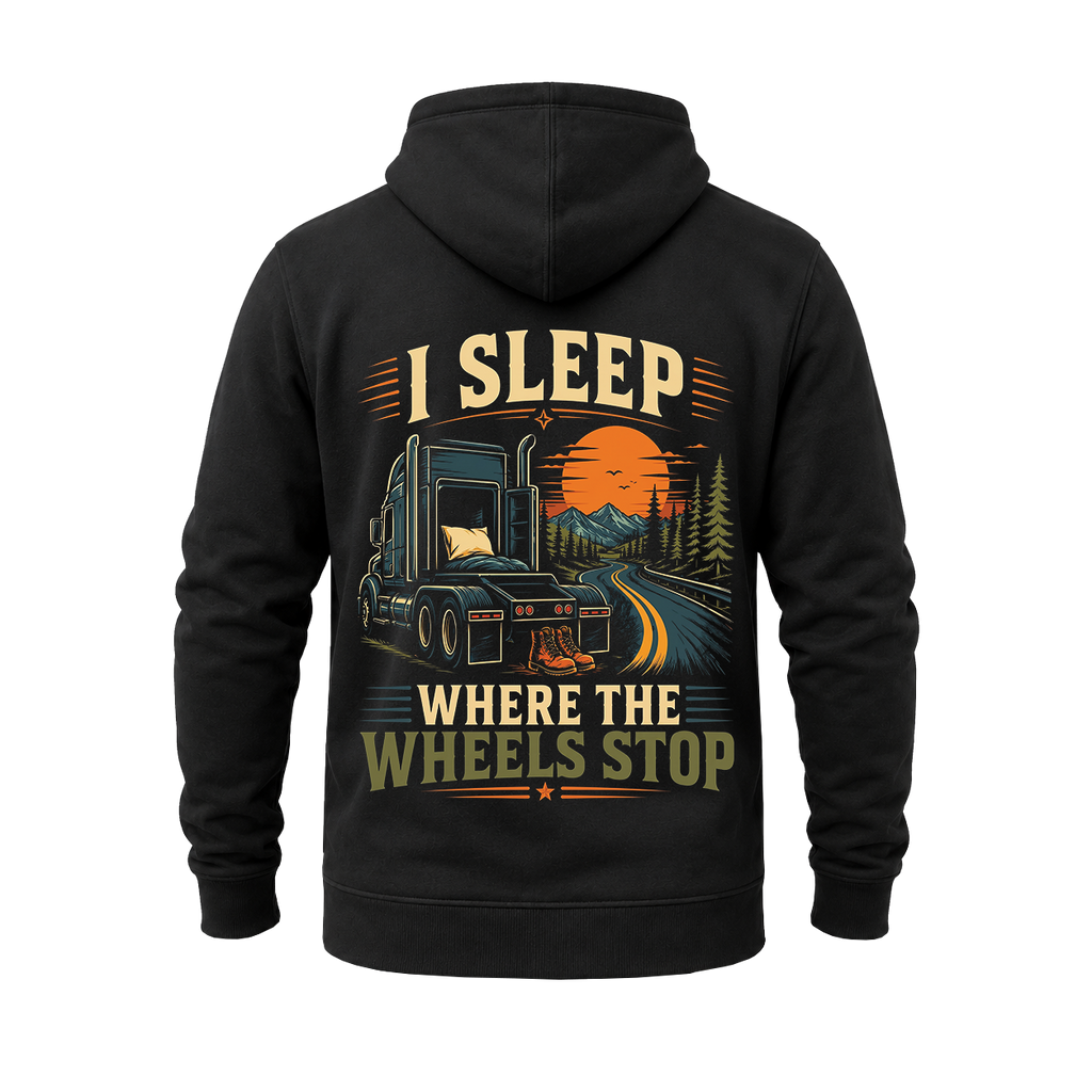 I Sleep Where The Wheels Stop - Hoodie