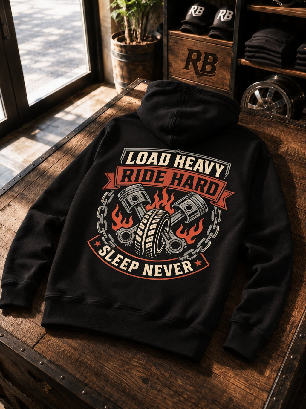 Load Heavy Ride Hard – Hoodie