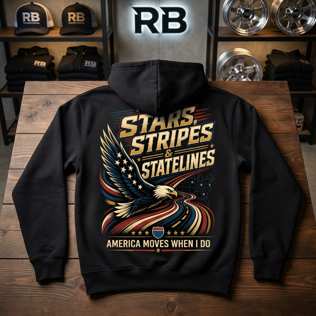 Stars, Stripes & State Lines – Hoodie