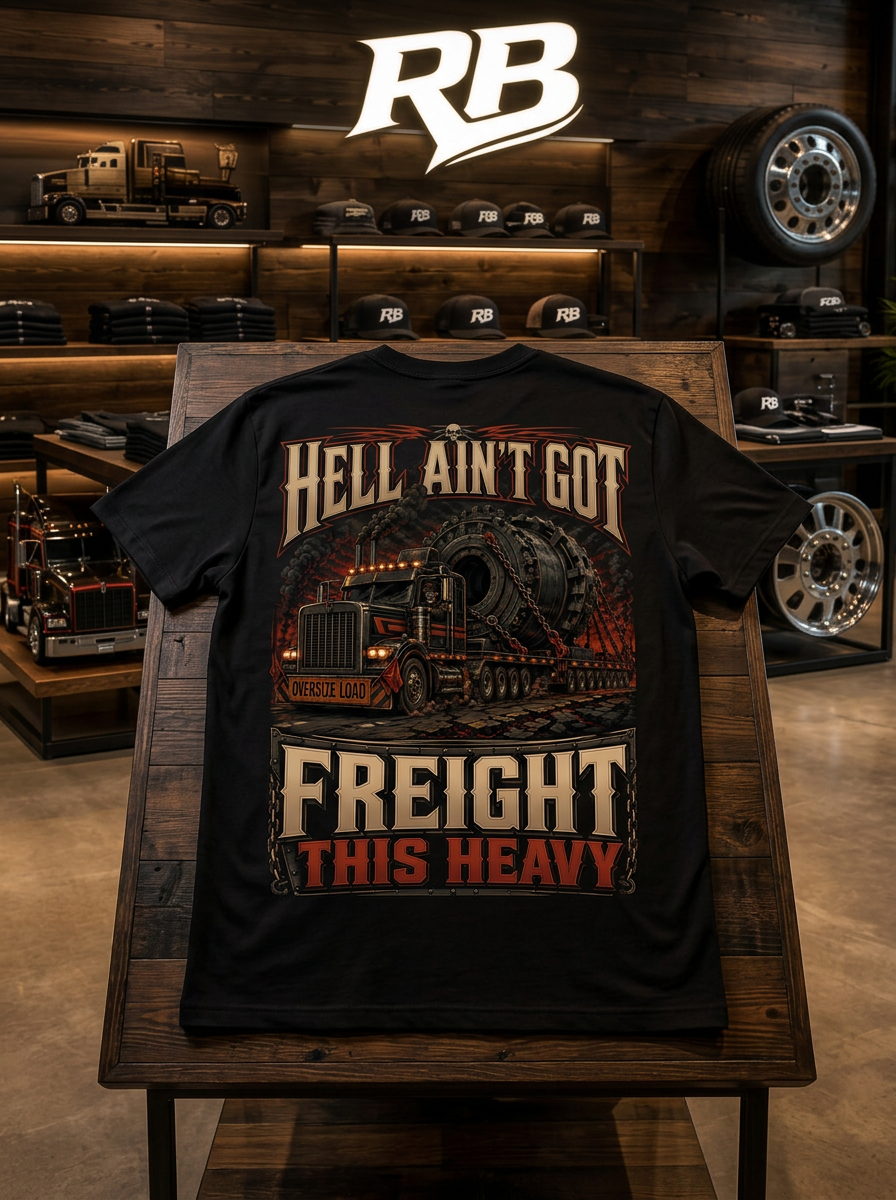 Hell Ain’t Got Freight This Heavy - Tee Front Back
