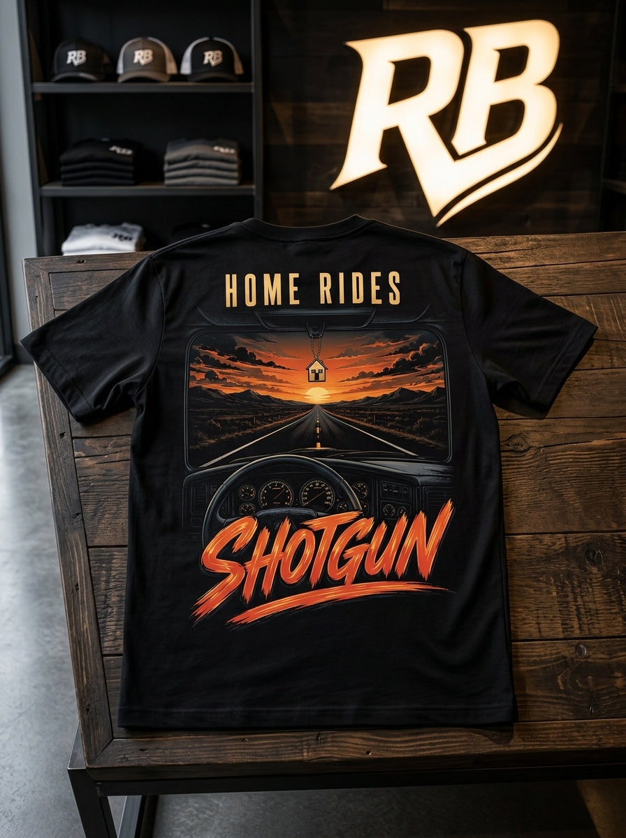 Home Rides Shotgun - Tee Front Back