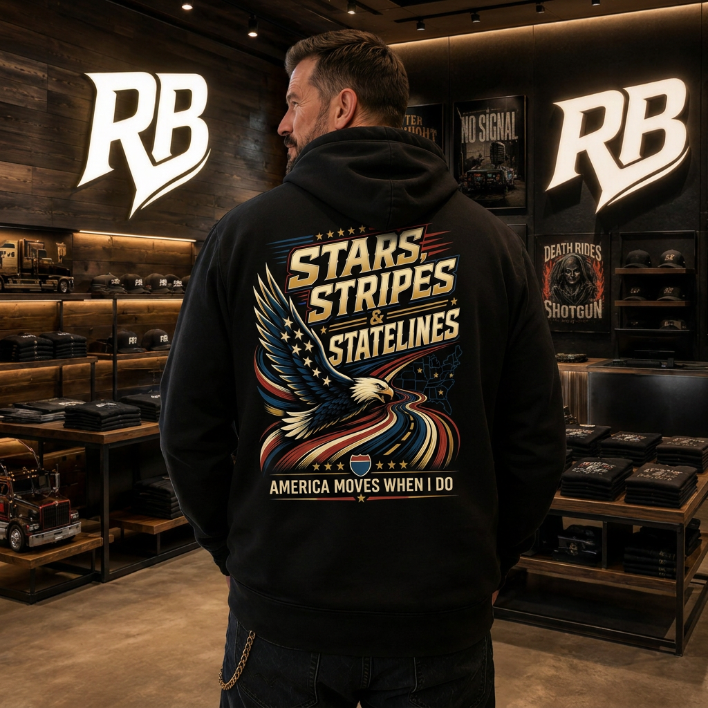 Stars, Stripes & State Lines – Hoodie
