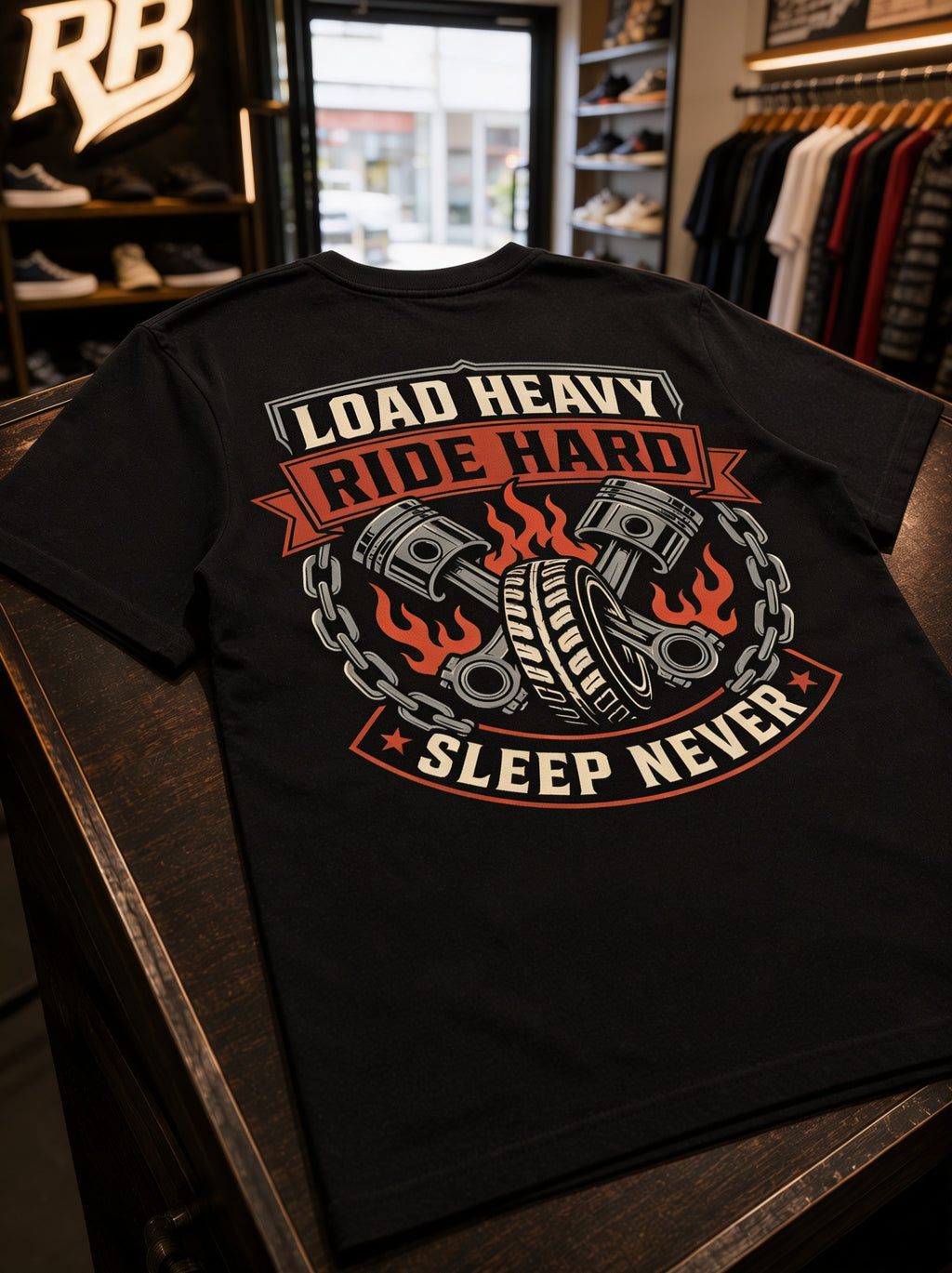 Load Heavy Ride Hard - Premium Tee New