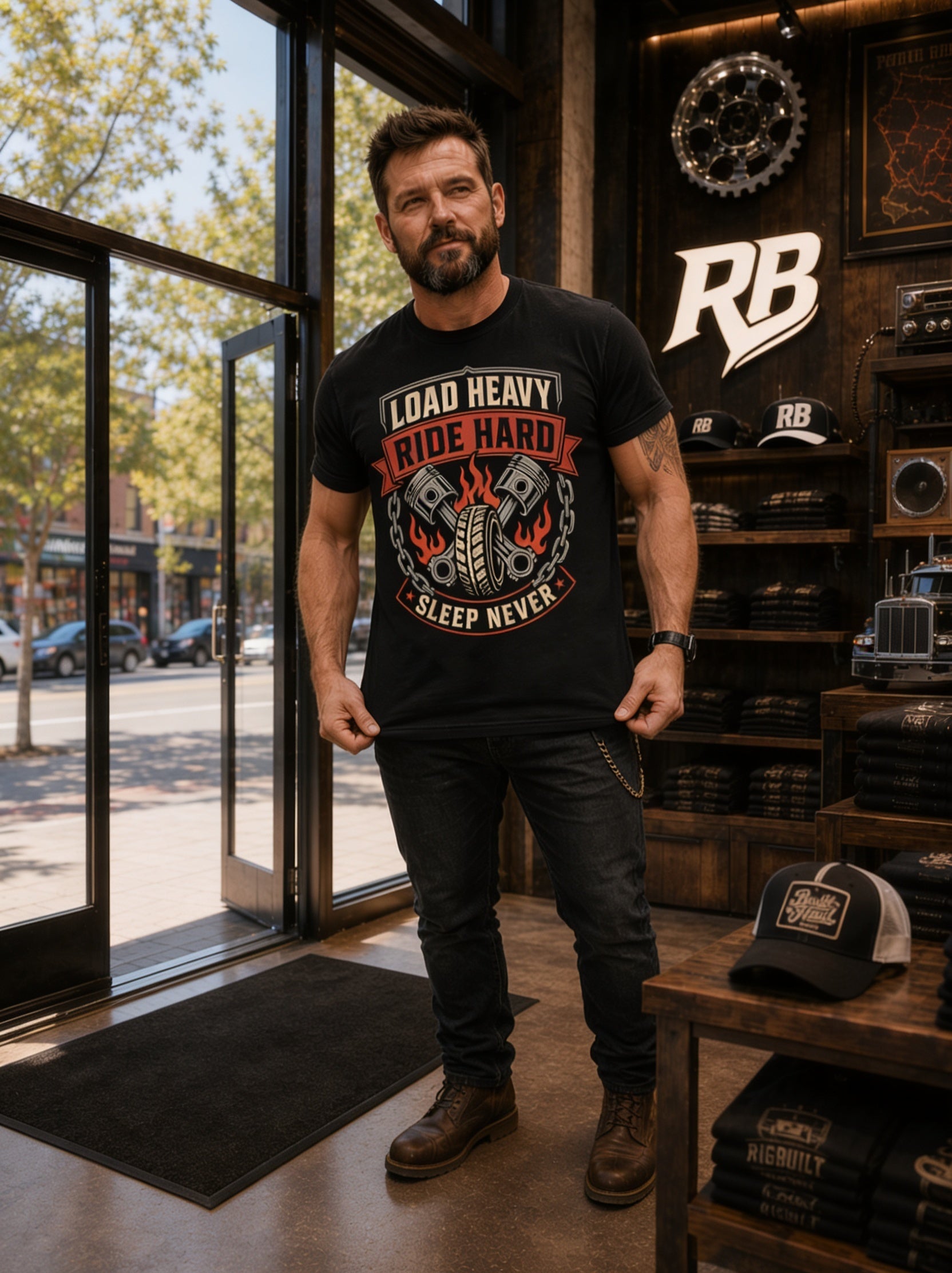 Load Heavy Ride Hard – Tee