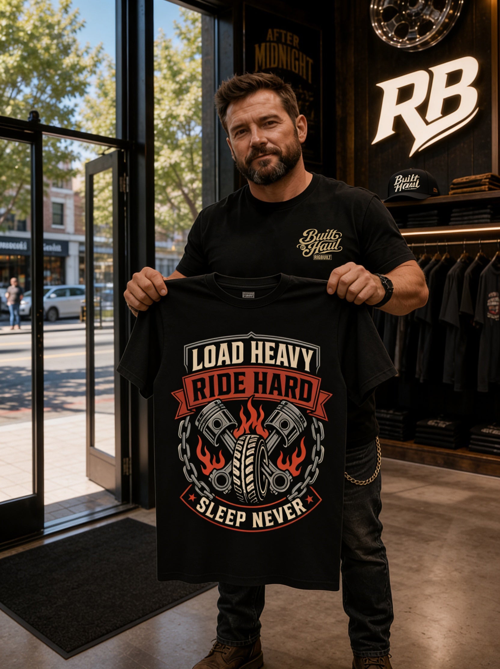 Load Heavy Ride Hard – Tee