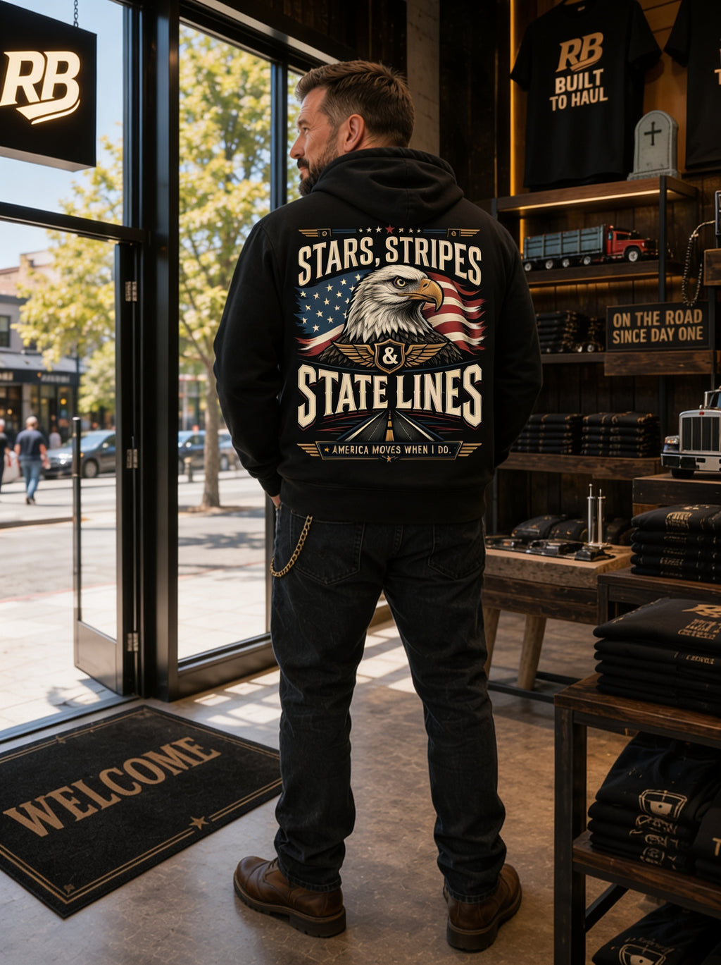 Stars, Stripes & State Lines –Hoodie