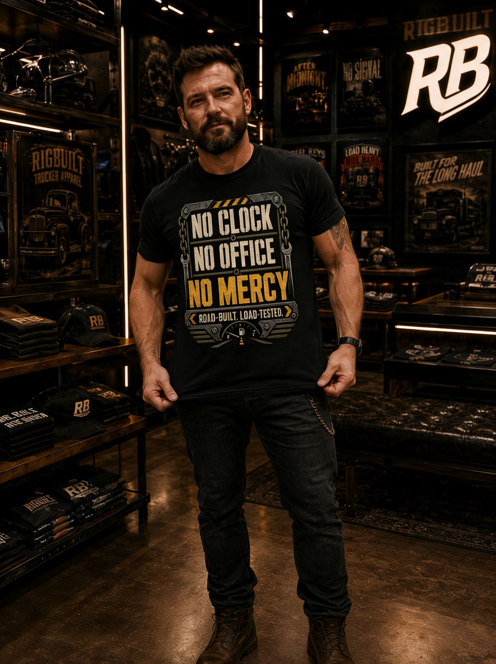 No Clock No Office No Mercy – Tee Front