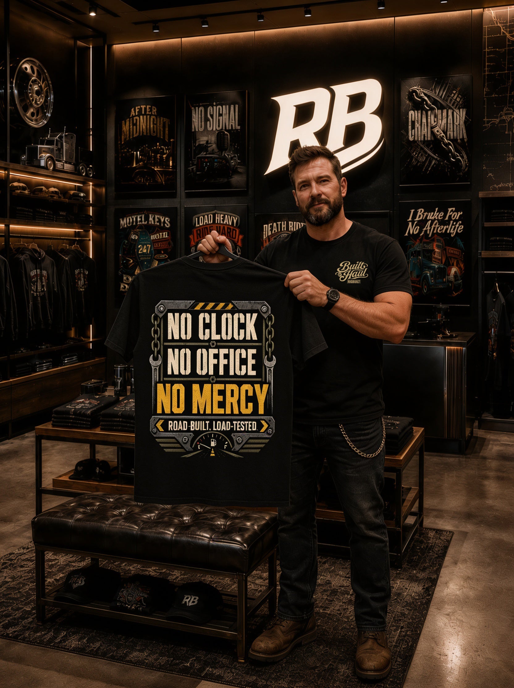 No Clock No Office No Mercy - Premium Tee New