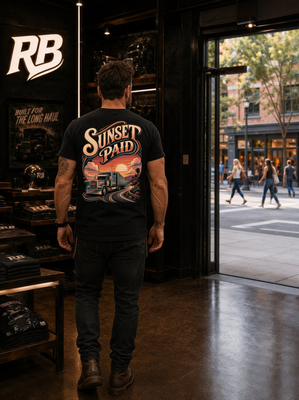 Sunset Paid - Tee Front Back