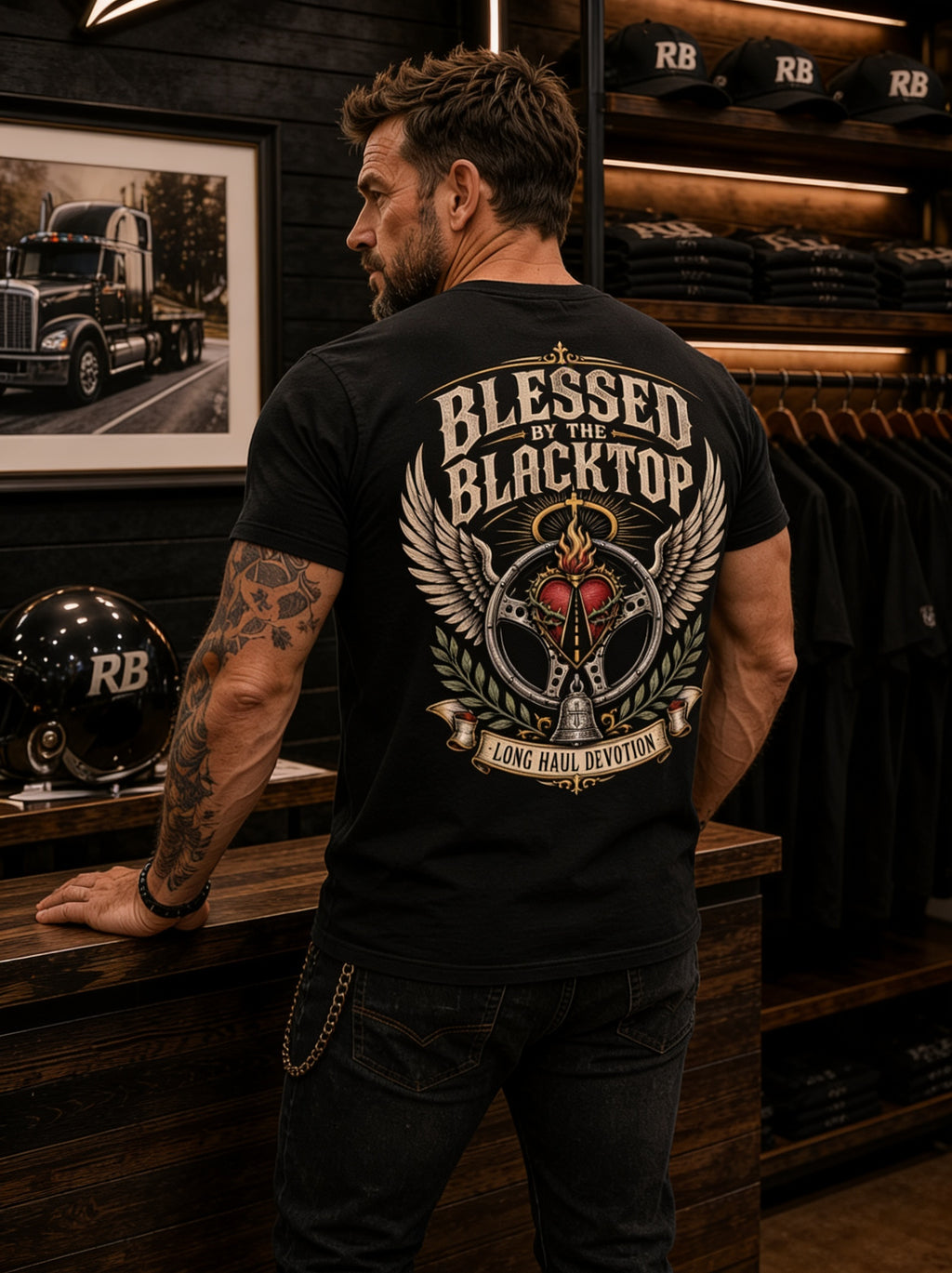 Blessed By The Blacktop - Tee Front Back
