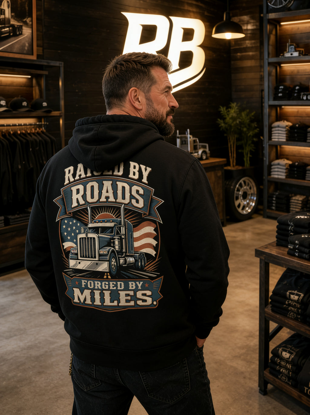 Raised By Roads. Forged By Miles -  Hoodie