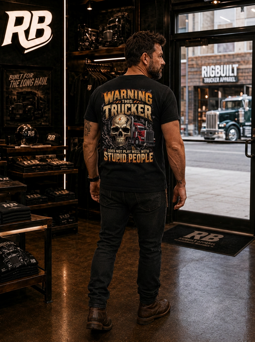 Warning This Trucker - Tee Back