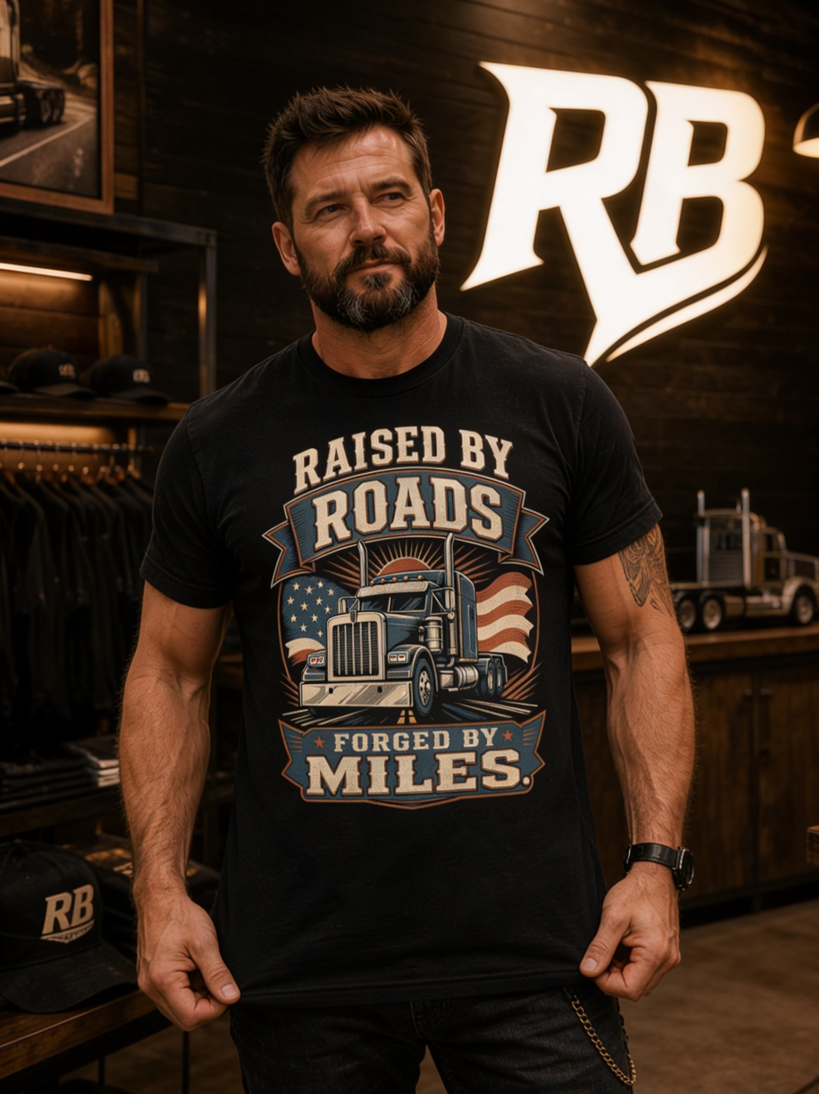 Raised By Roads. Forged By Miles - Tee