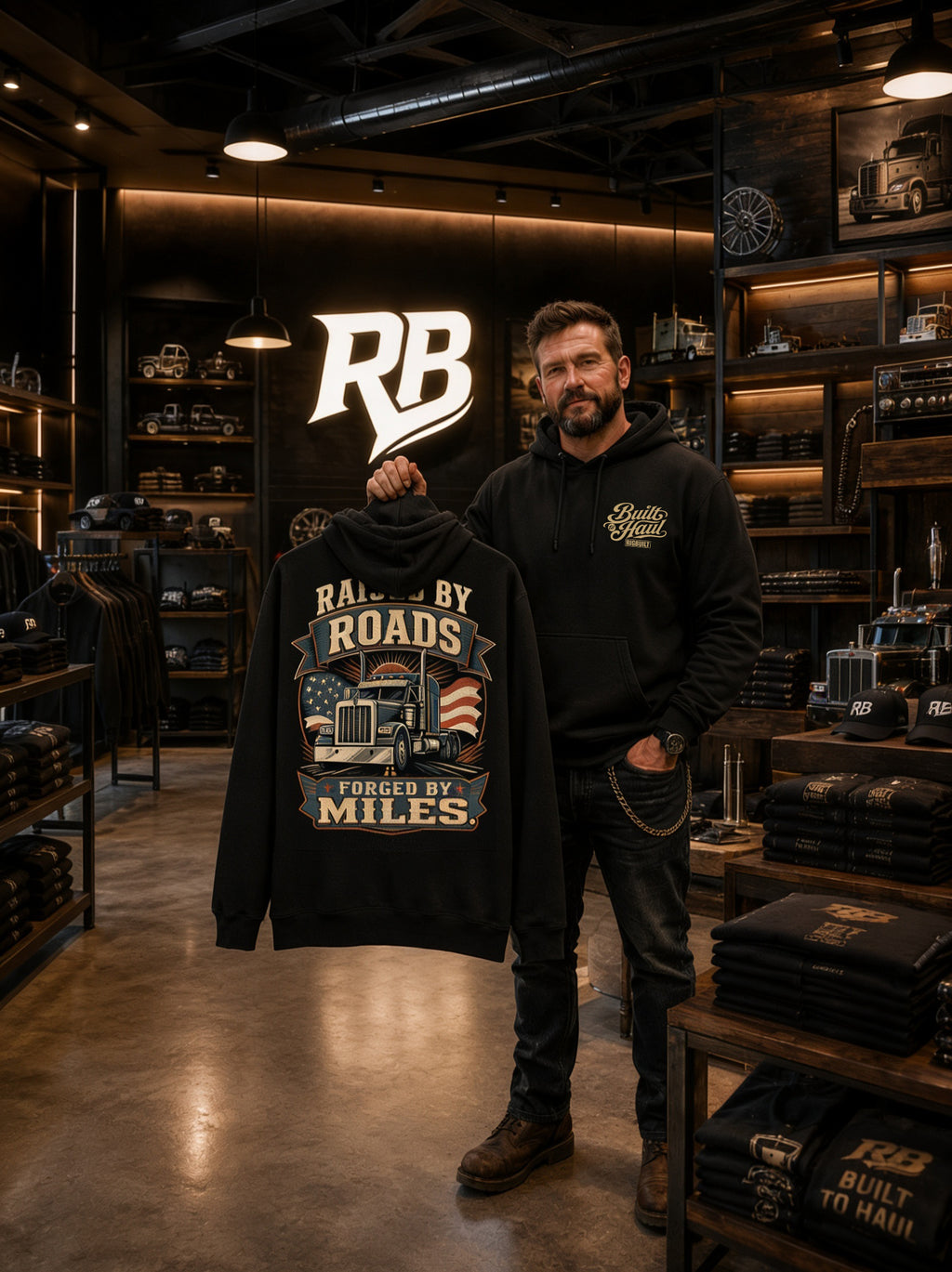 Raised By Roads. Forged By Miles -  Hoodie