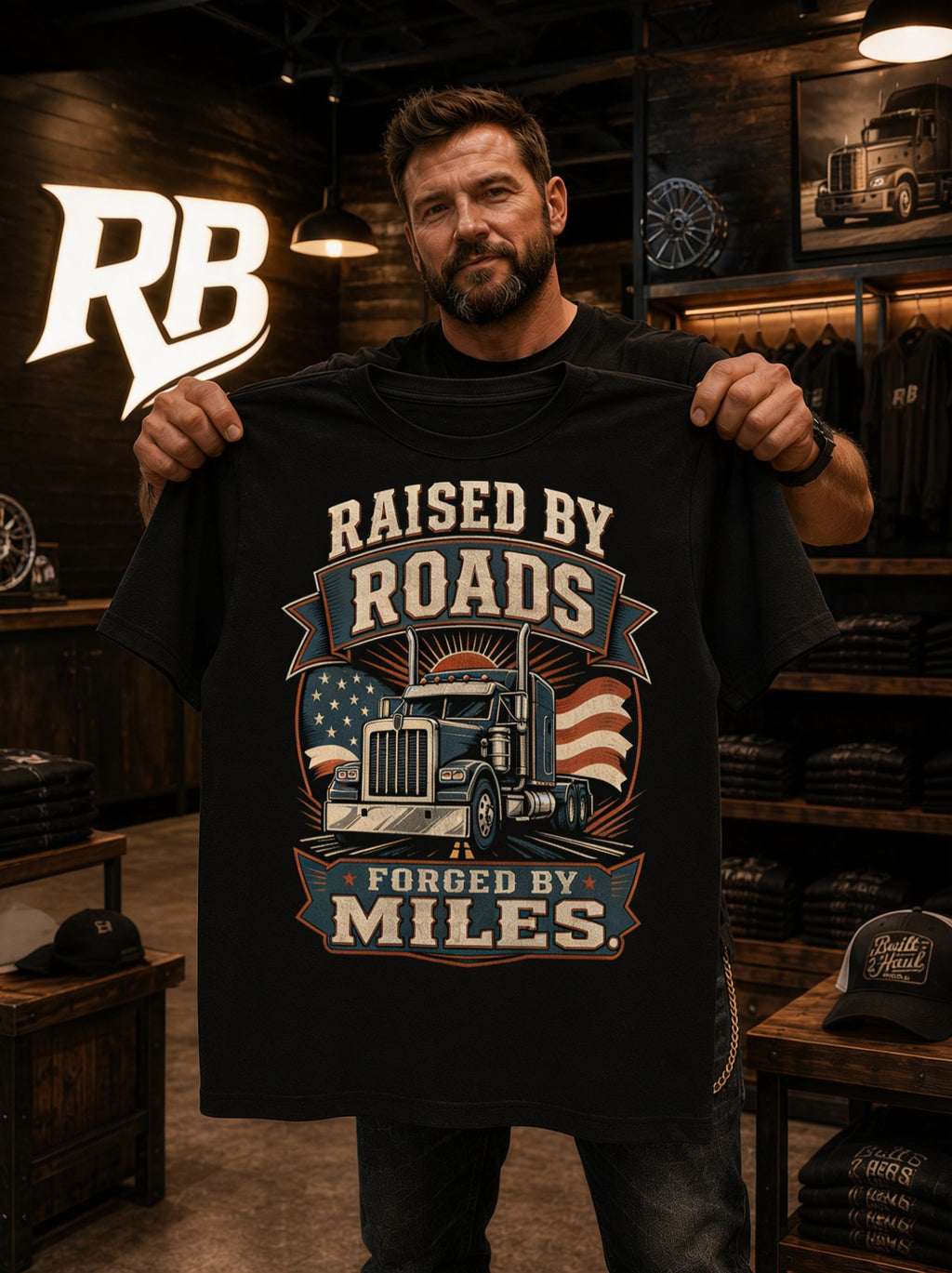 Raised By Roads. Forged By Miles - Tee