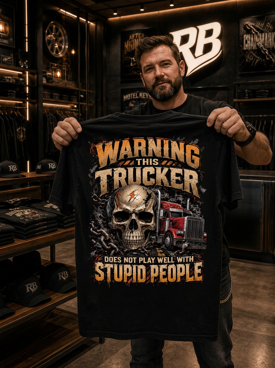Warning This Trucker - Tee Back