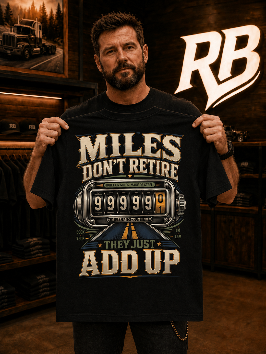 Miles Don’t Retire – Tee Front Back