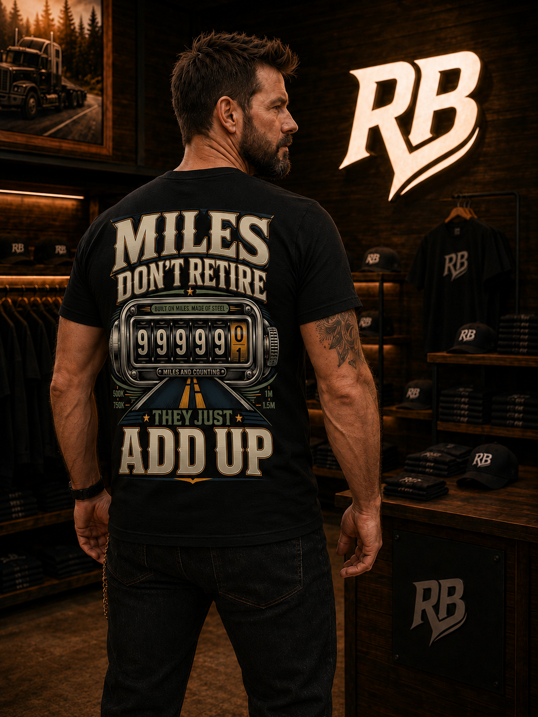 Miles Don’t Retire – Tee Front Back