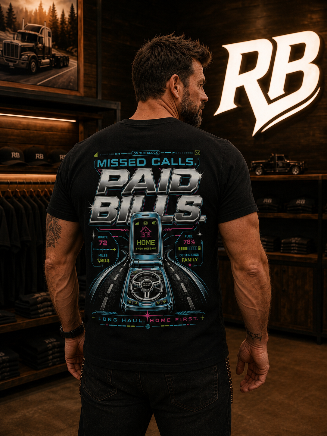 Missed Calls Paid Bills – Tee Front Back