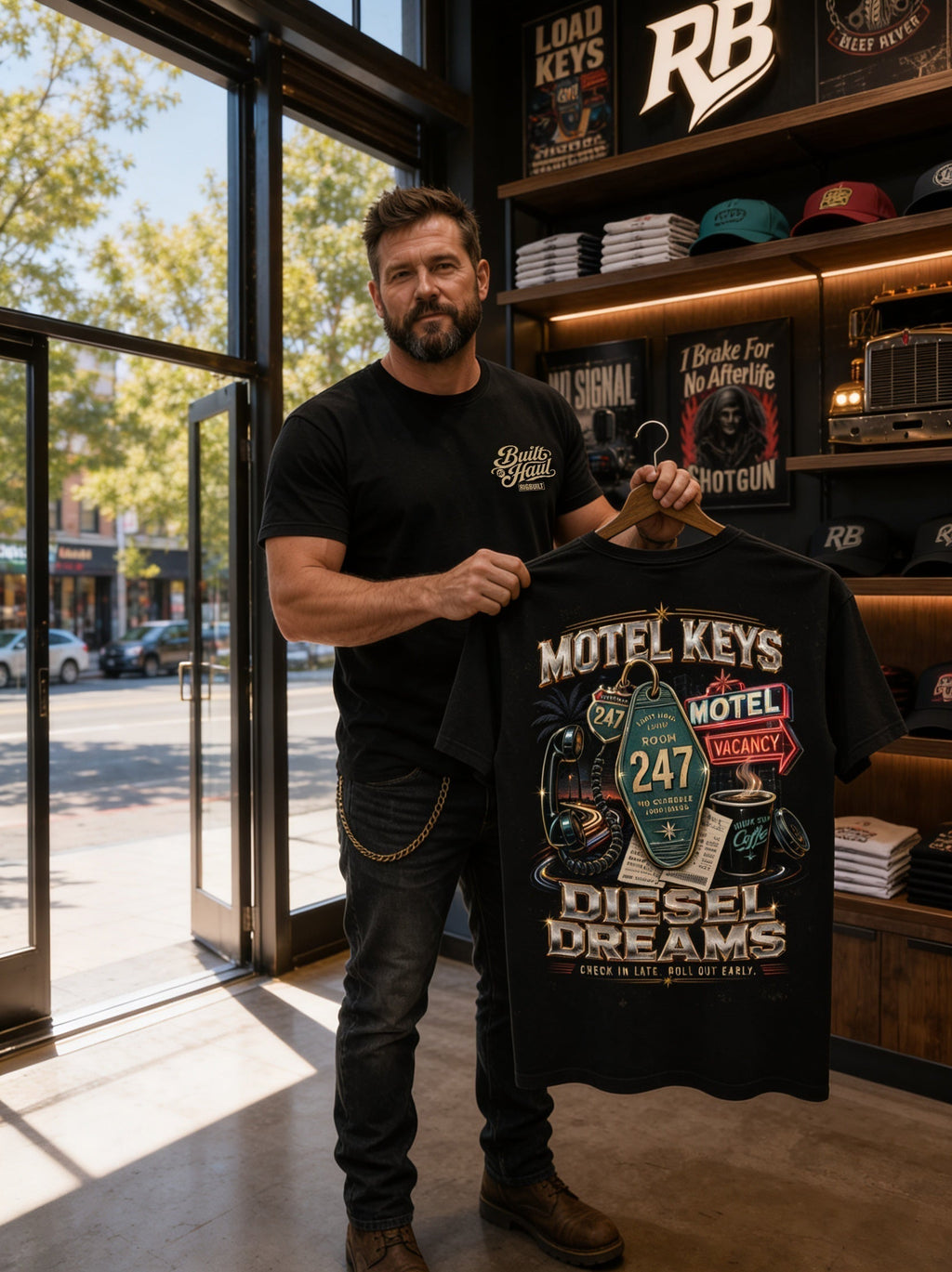 Motel Keys Diesel Dreams – Tee Front Back