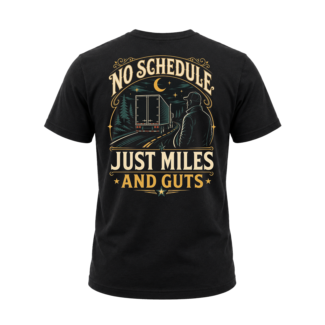 No Schedule Just Miles – Tee Front Back