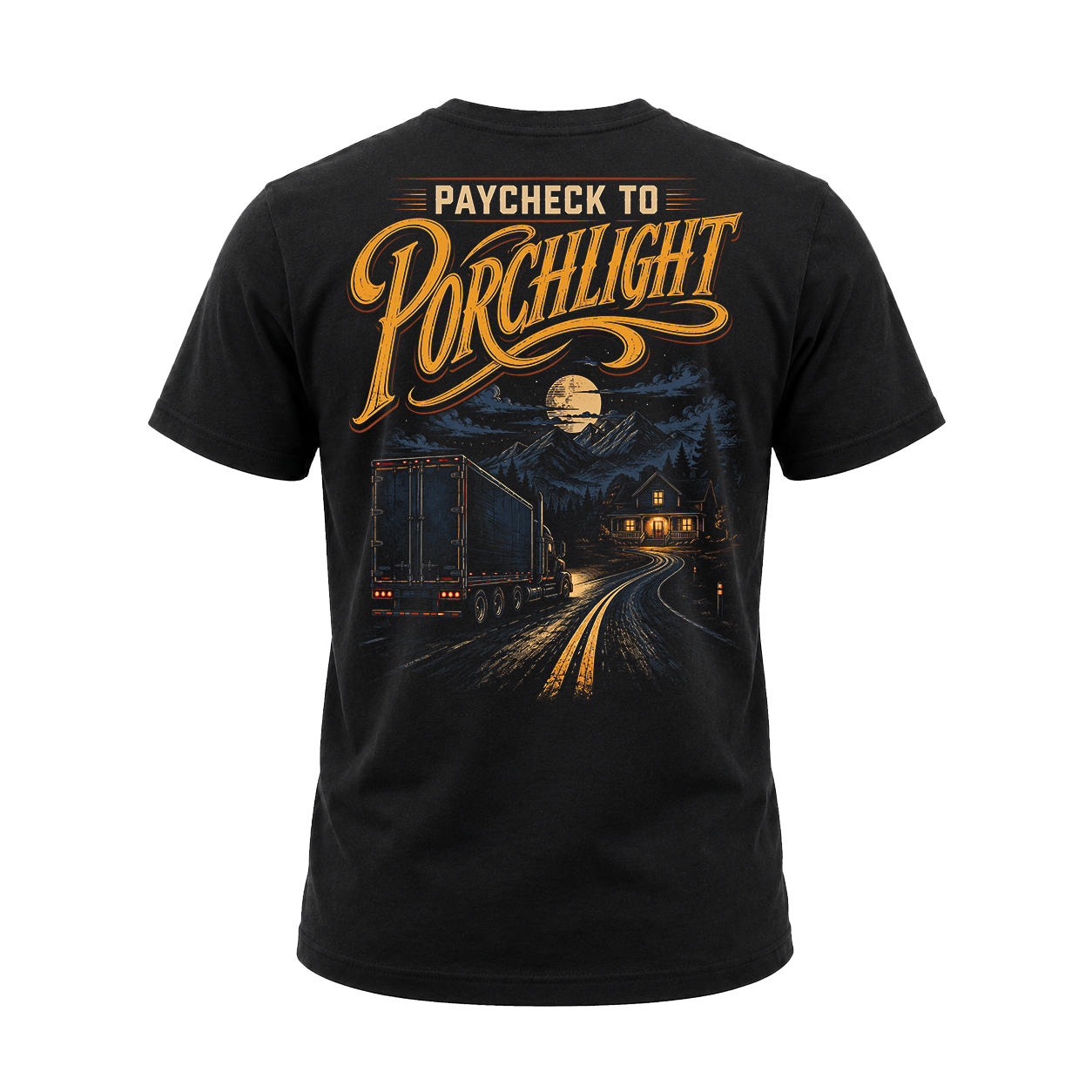 Paycheck To Porchlight - Tee Back