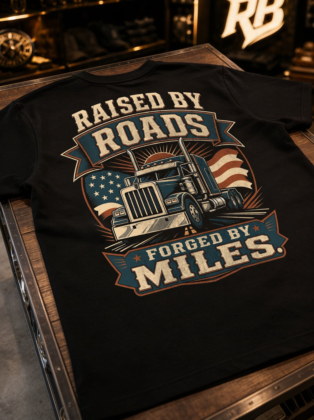 Raised By Roads. Forged By Miles - Tee Back
