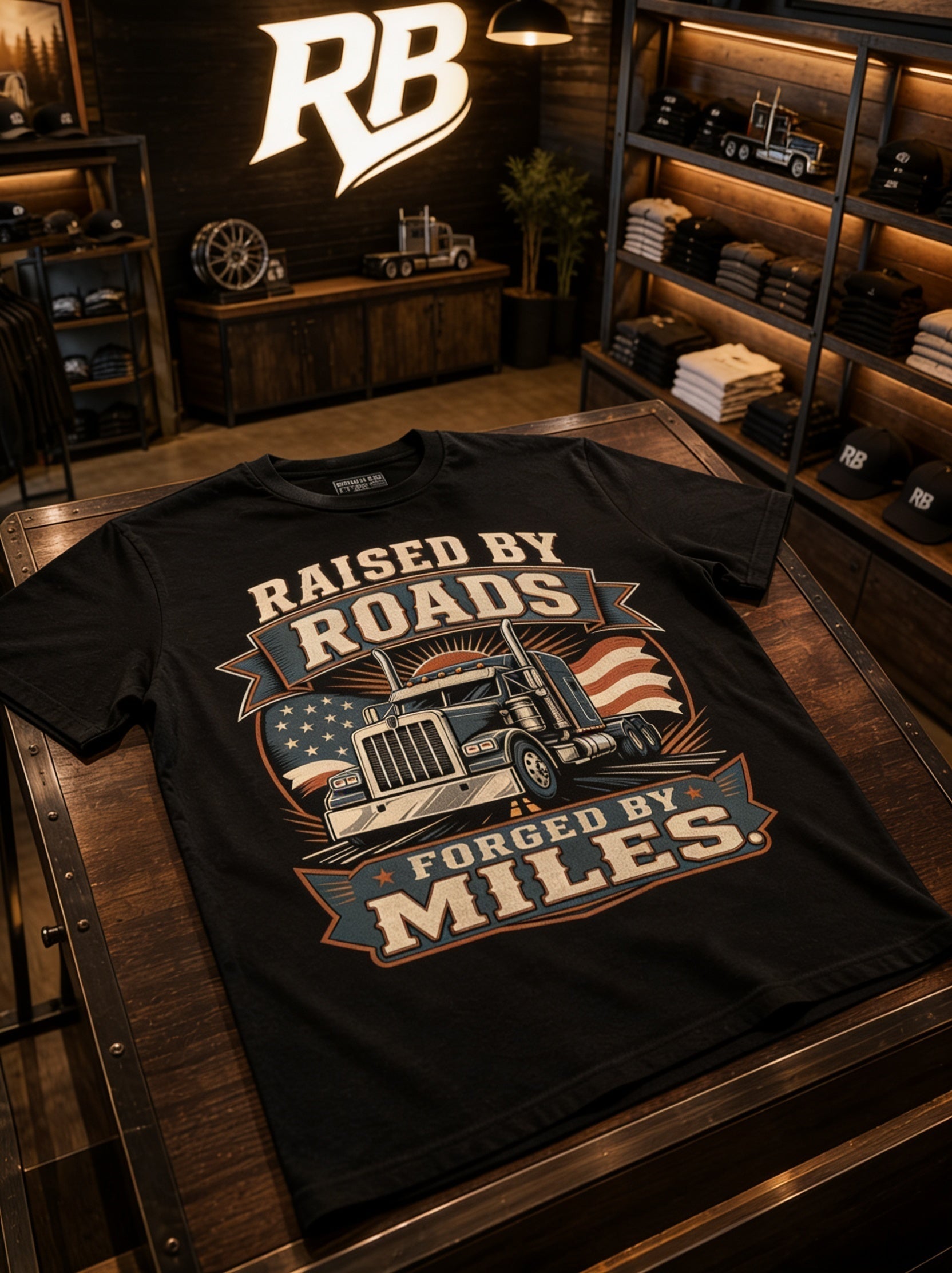 Raised By Roads. Forged By Miles - Tee Front