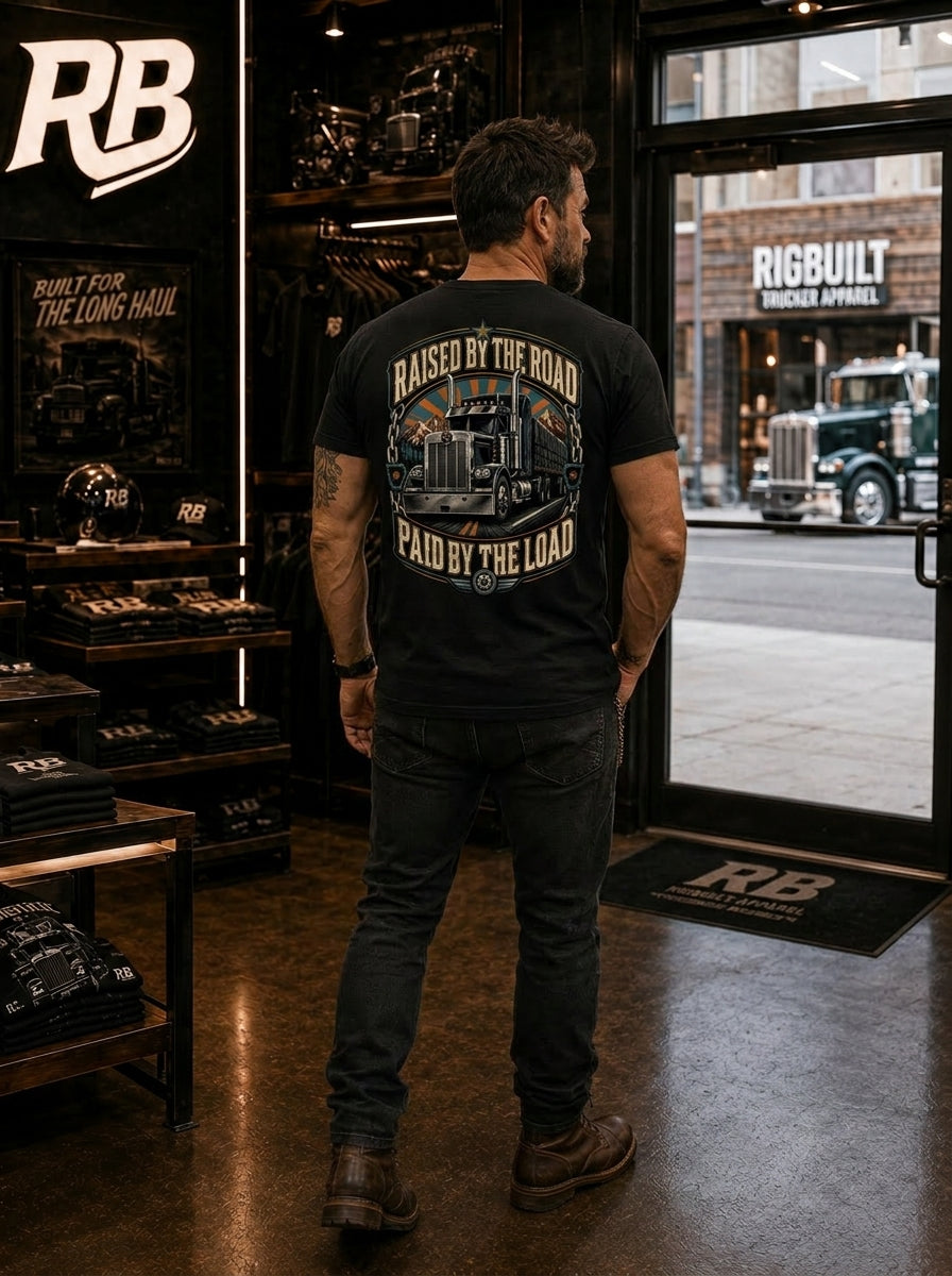 Raised By The Road. Paid By The Load - Tee Back