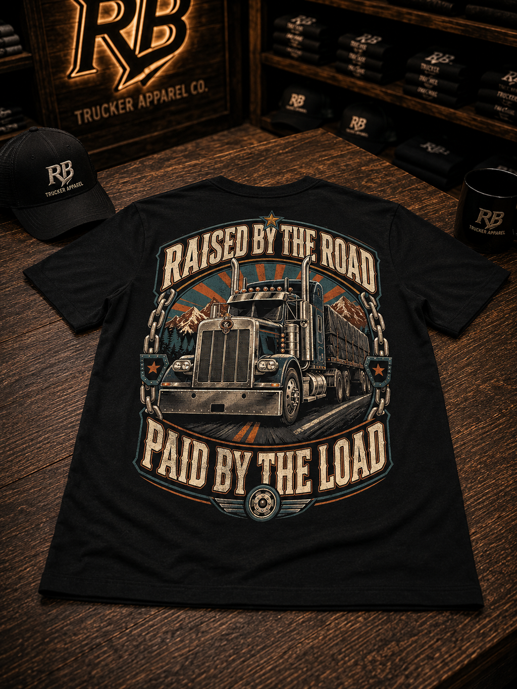 Raised By The Road. Paid By The Load - Tee Back