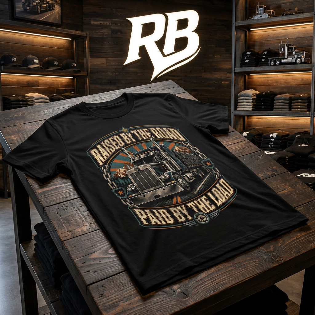 Raised By The Road. Paid By The Load - Tee Front