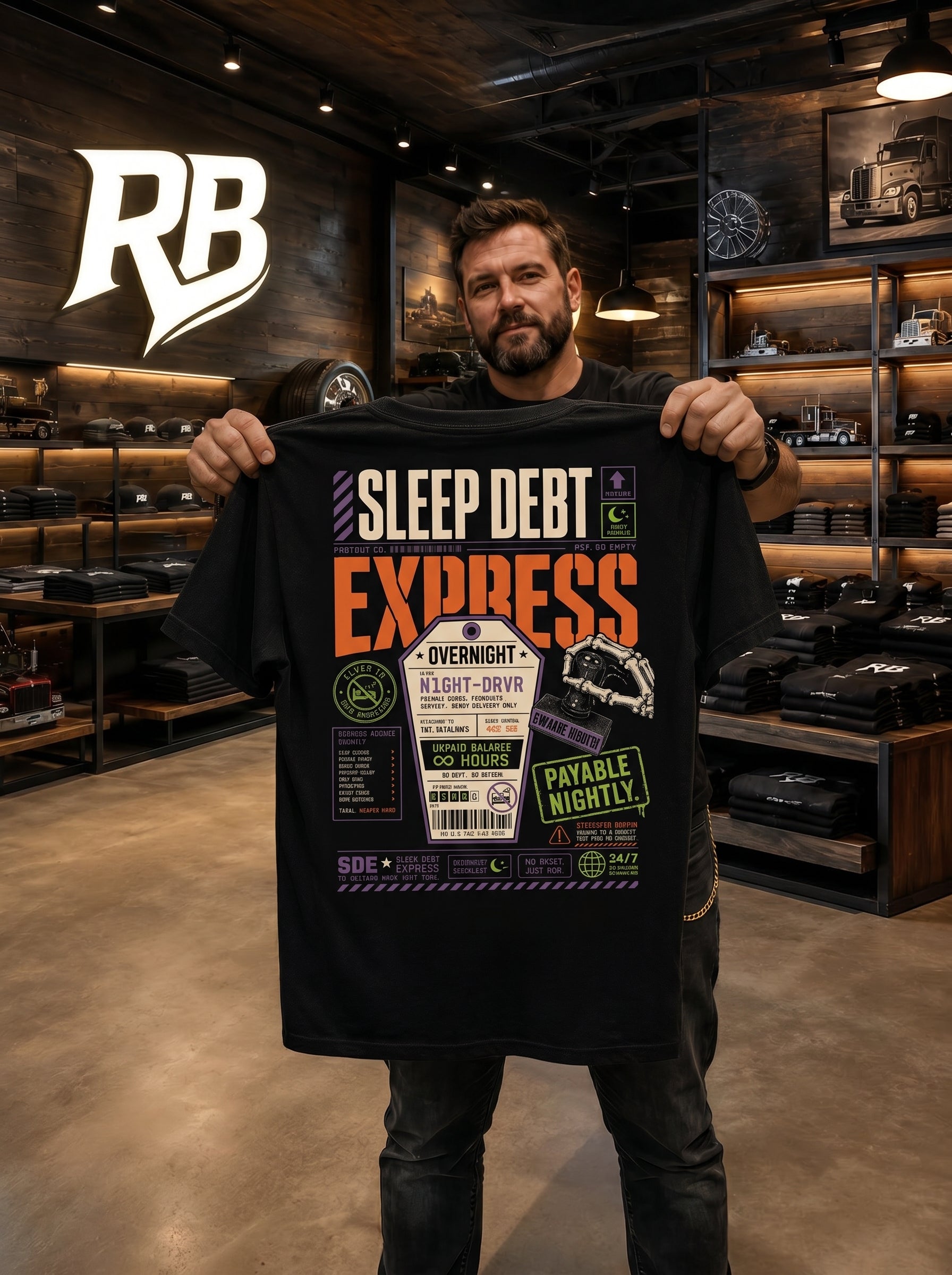 Sleep Debt Express – Tee Front Back