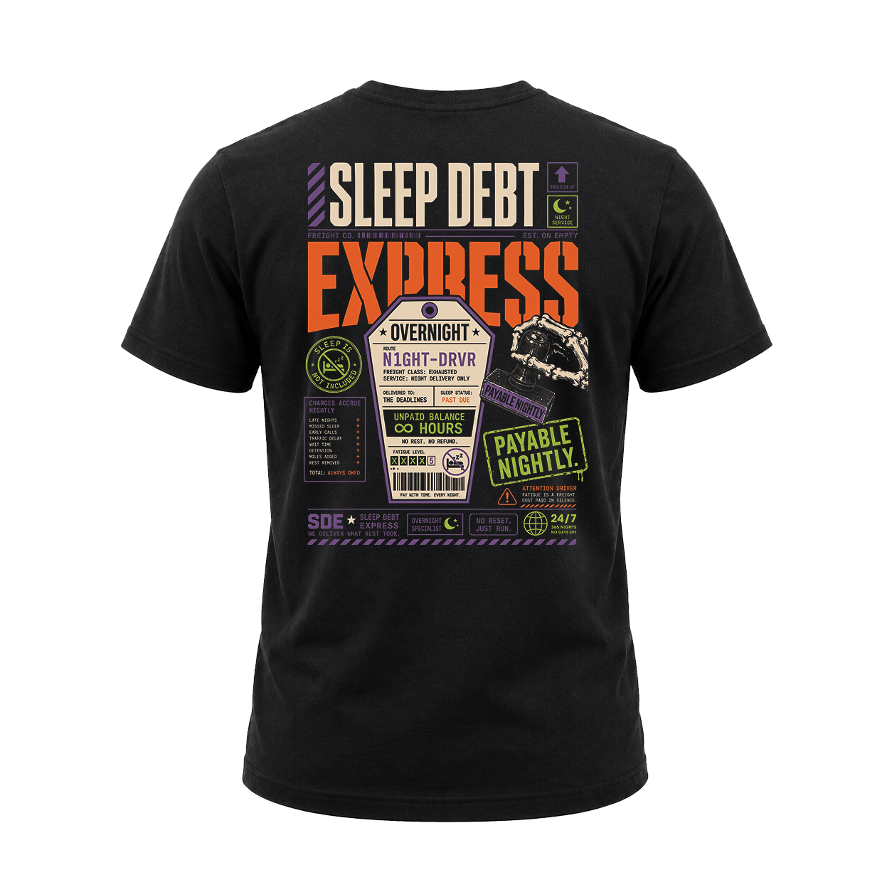 Sleep Debt Express – Tee Back