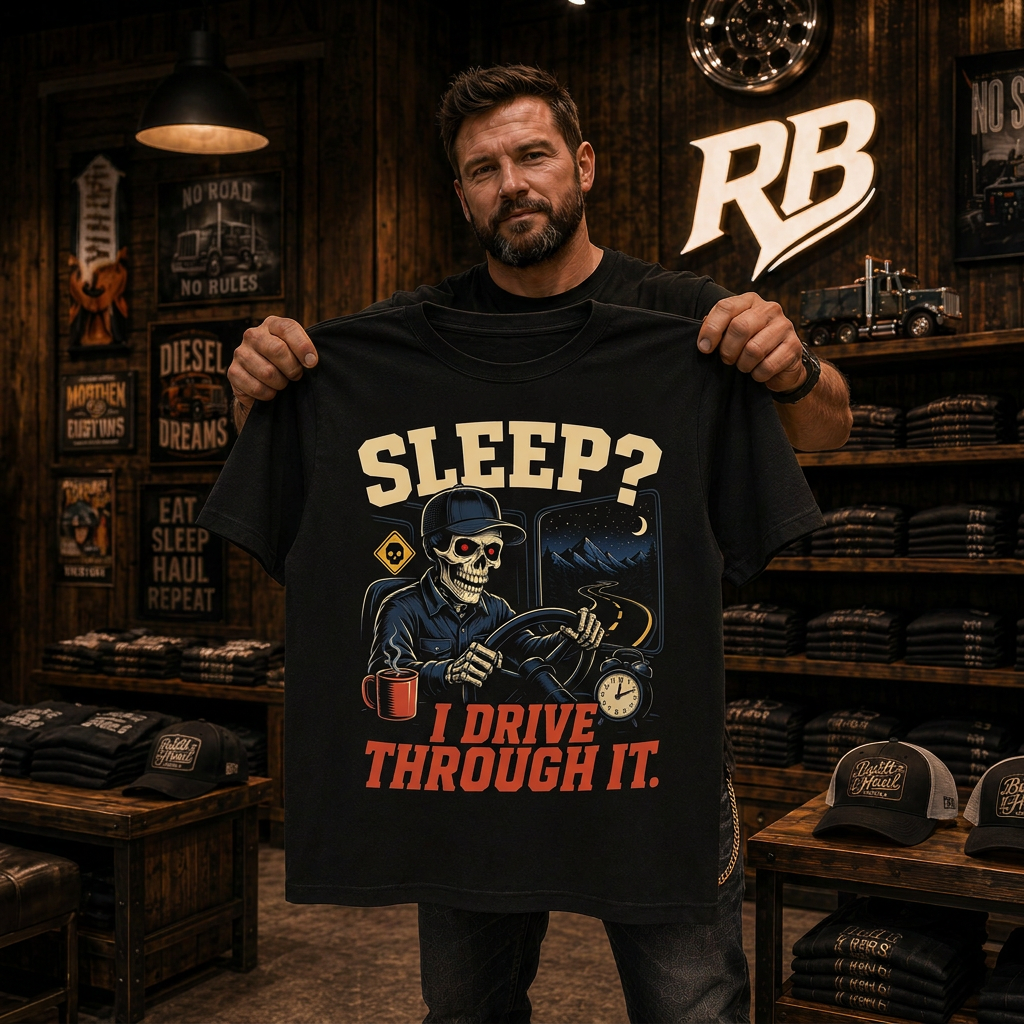 Sleep? I Drive Through It - Tee Front