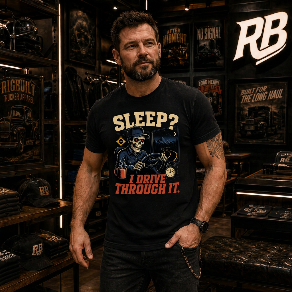 Sleep? I Drive Through It - Tee Front