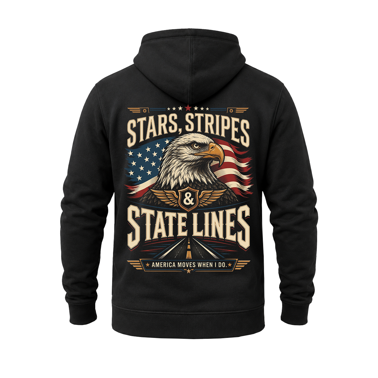 Stars, Stripes & State Lines – Hoodie