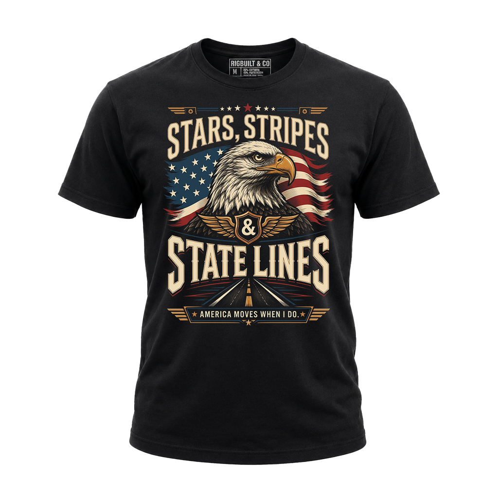 Stars, Stripes & State Lines – Tee Front