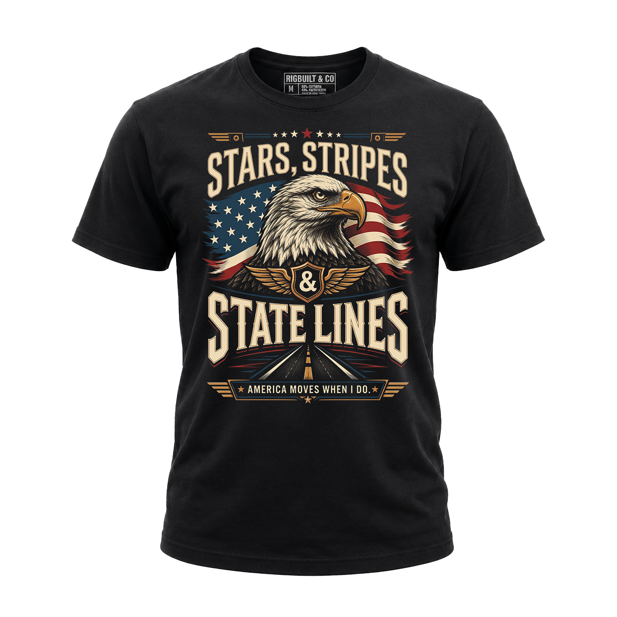 Stars, Stripes & State Lines – Tee Front