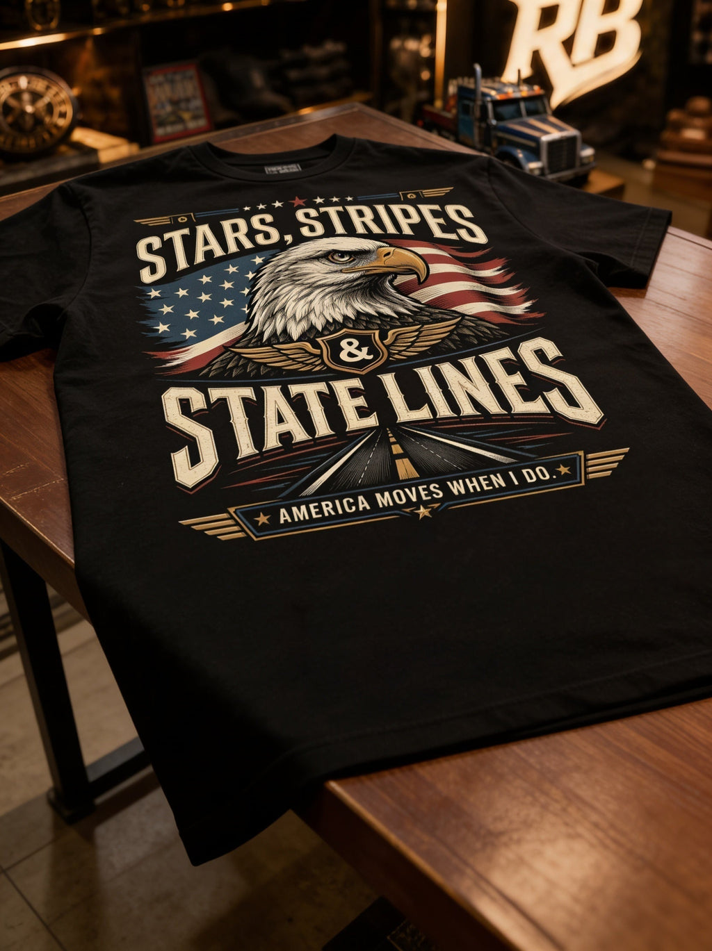 Stars, Stripes & State Lines – Tee Front