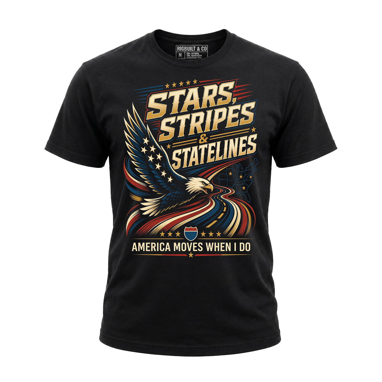 Stars, Stripes & State Lines V2 - Tee Front